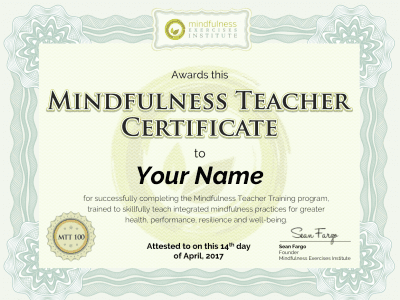 Mindfulness Teacher Training Mindfulness Teacher Training