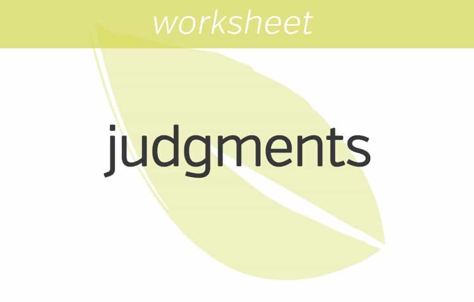 Working with Judgments