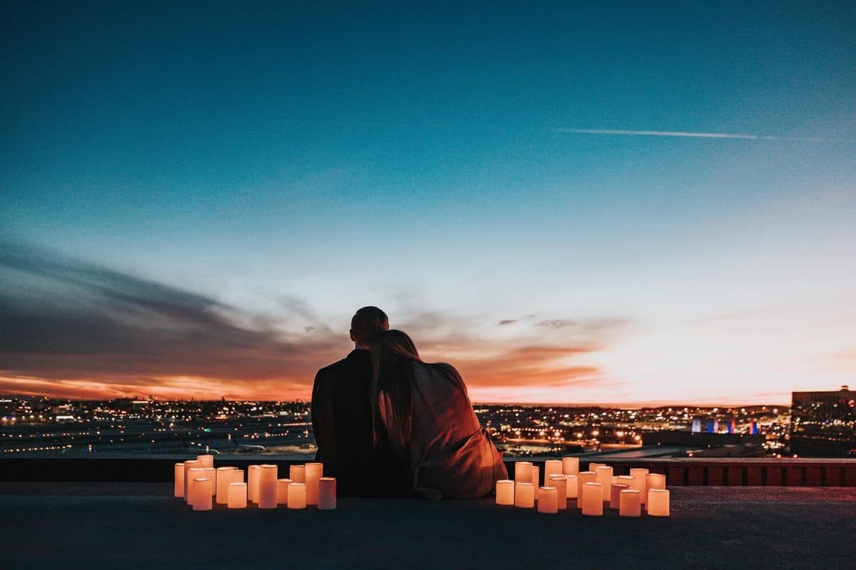 A couple practicing mindfulness together