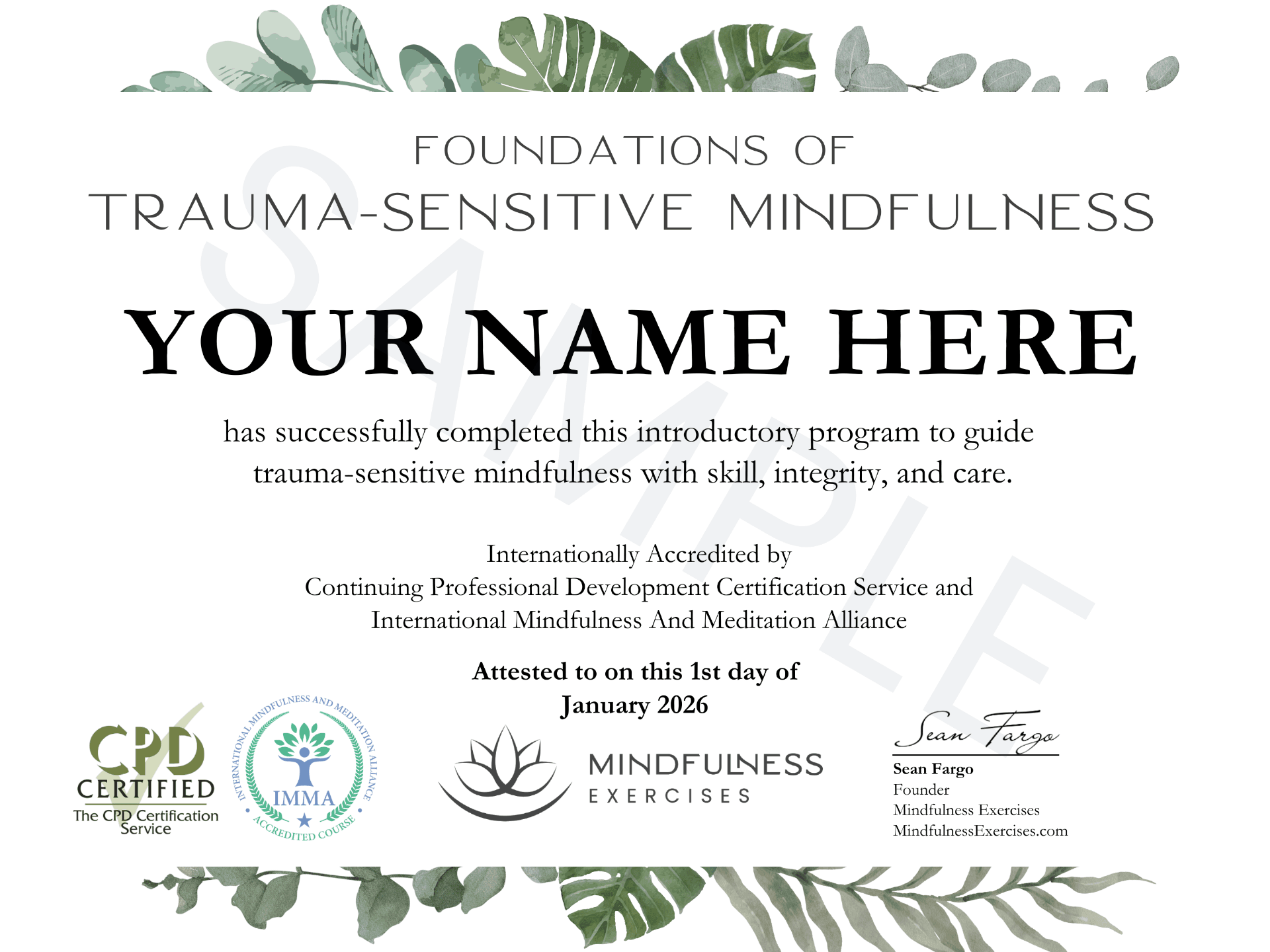 Trauma-Sensitive Mindfulness Certification