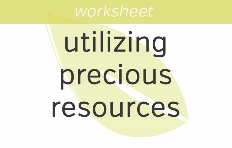 Utilizing Precious Resources
