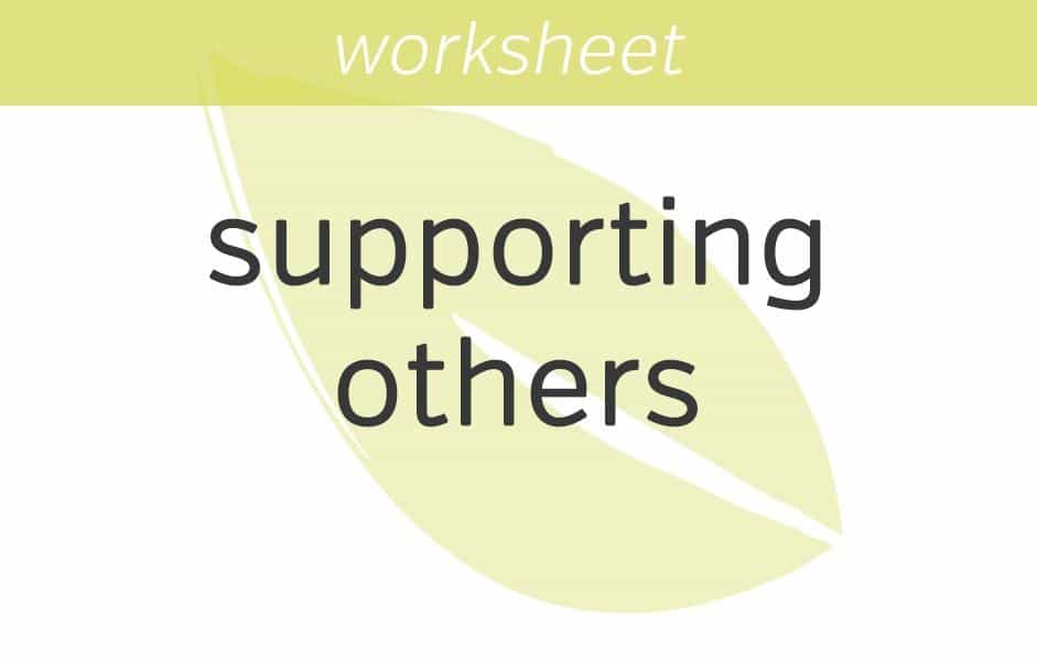 feeling good about supporting others