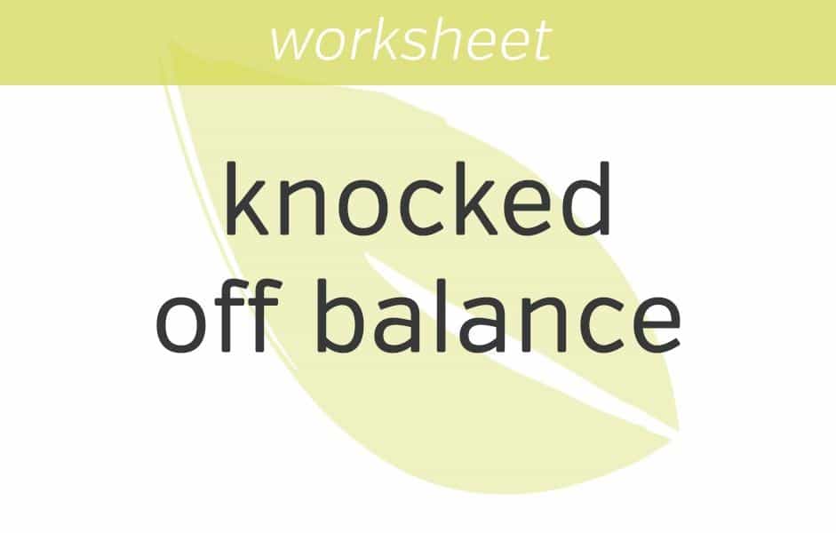 feeling knocked off balance