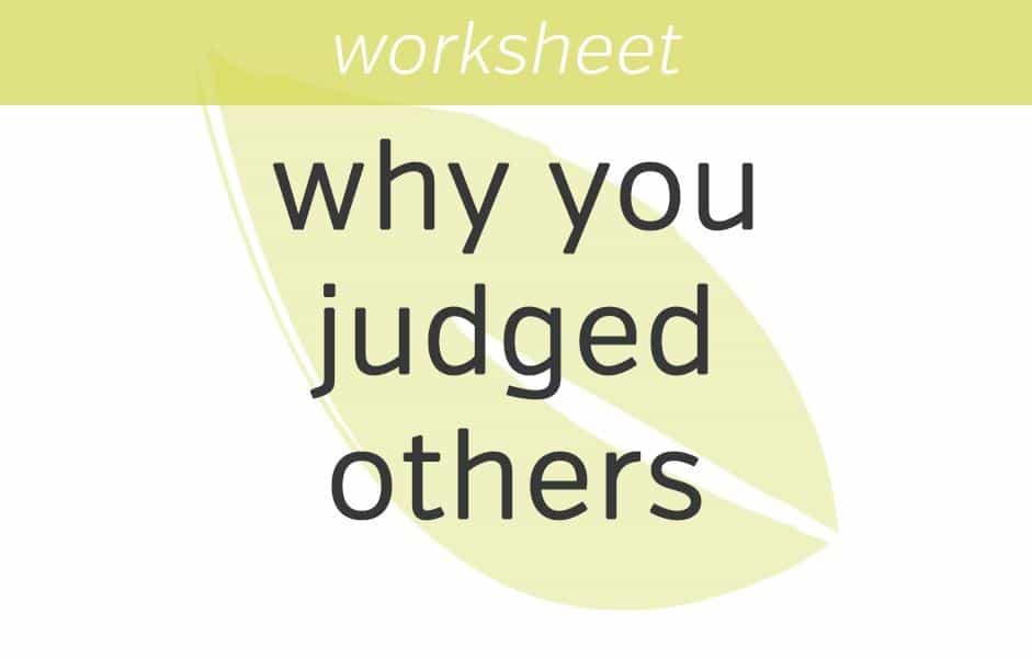know why you judged others