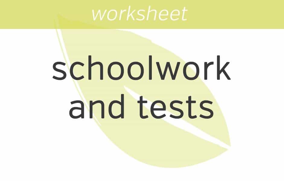 mindfully doing schoolwork and tests