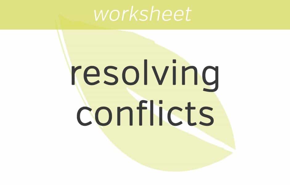 practicing the art of resolving conflicts