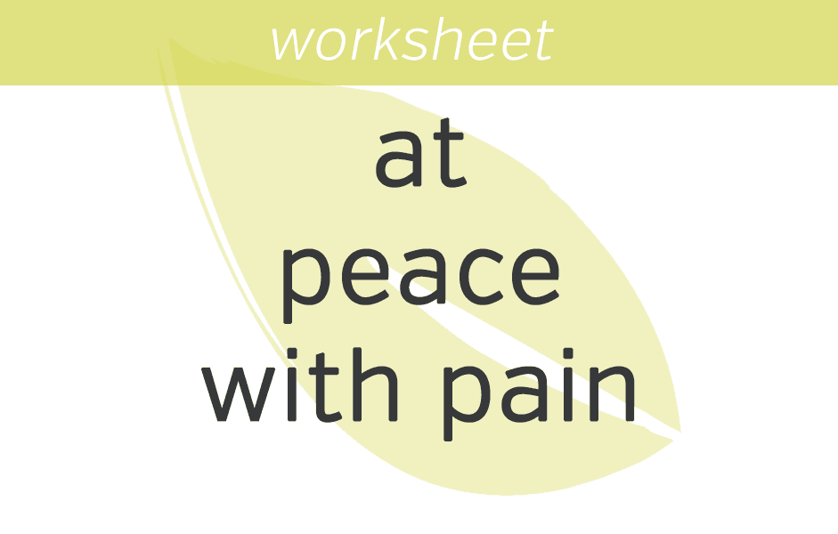 At Peace with Pain