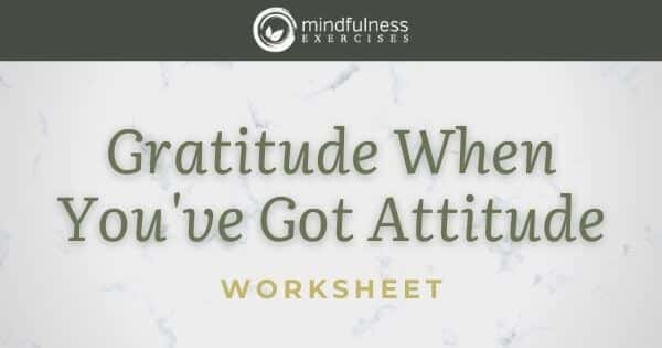 Gratitude When You've Got Attitude - Worksheet