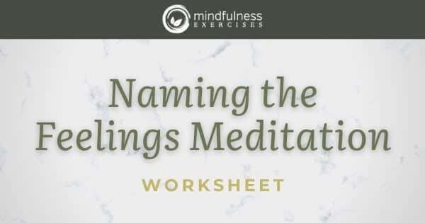 Naming the Feelings Meditation - Worksheet