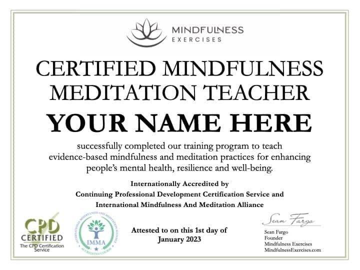 Mindfulness Teacher Certification