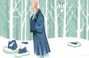 Zen Monk Walking
