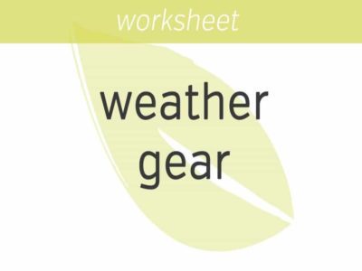 Putting on Weather Gear