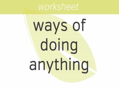 Two Ways of Doing Anything