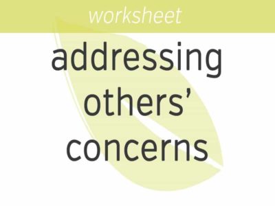 addressing others concerns