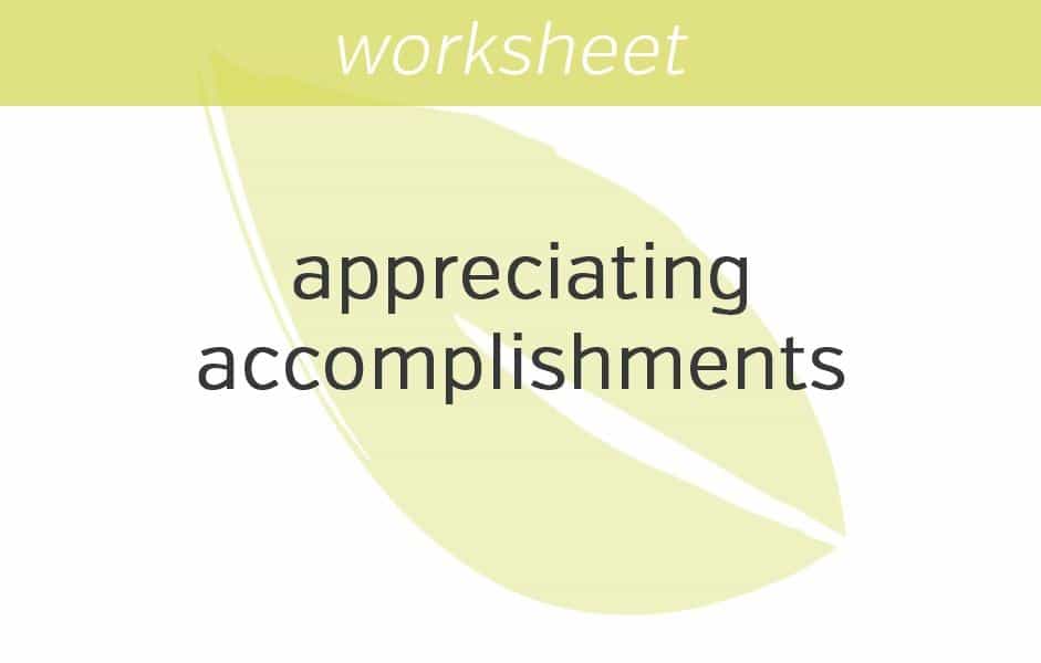 appreciating your accomplishments