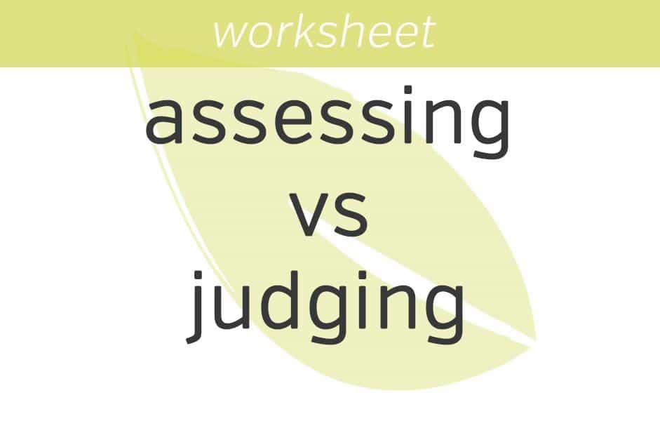 assessing vs judging others