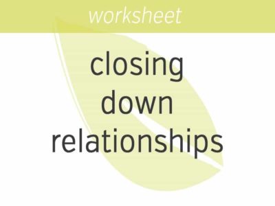 closing down in relationships