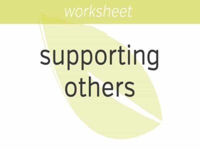 feeling good about supporting others