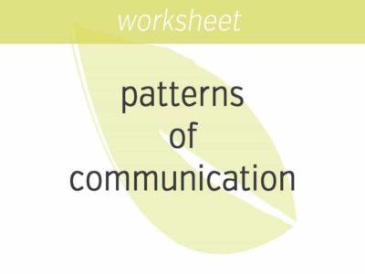 noticing your patterns of communication