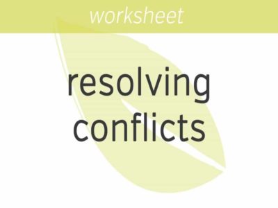 practicing the art of resolving conflicts