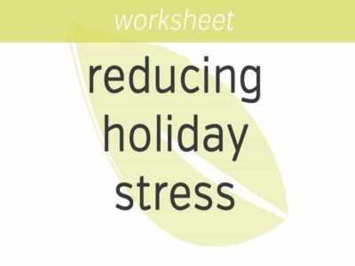 reducing holiday stress