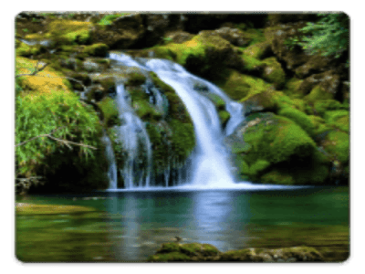 Lesson from Nature, tranquil waterfall