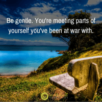 Be gentle. You're meeting parts of yourself you've been at war with.