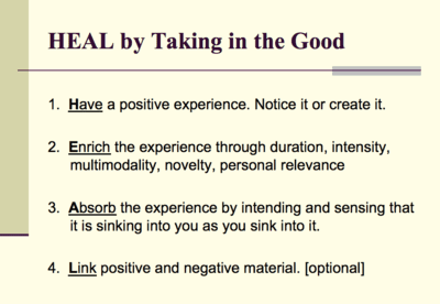 HEAL by Taking in the Good
