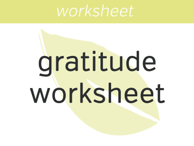 Gratitude Worksheet