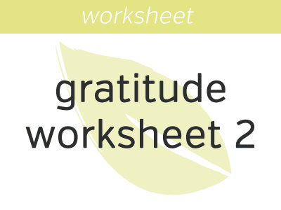 Gratitude Worksheet 2