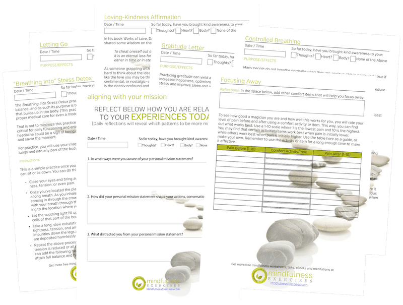 mindfulness worksheets for daily life mindfulness worksheets for daily life
