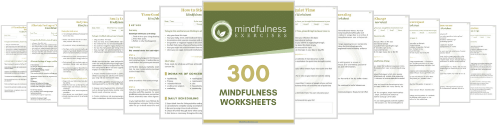 Bonus 300 Mindfulness Worksheets