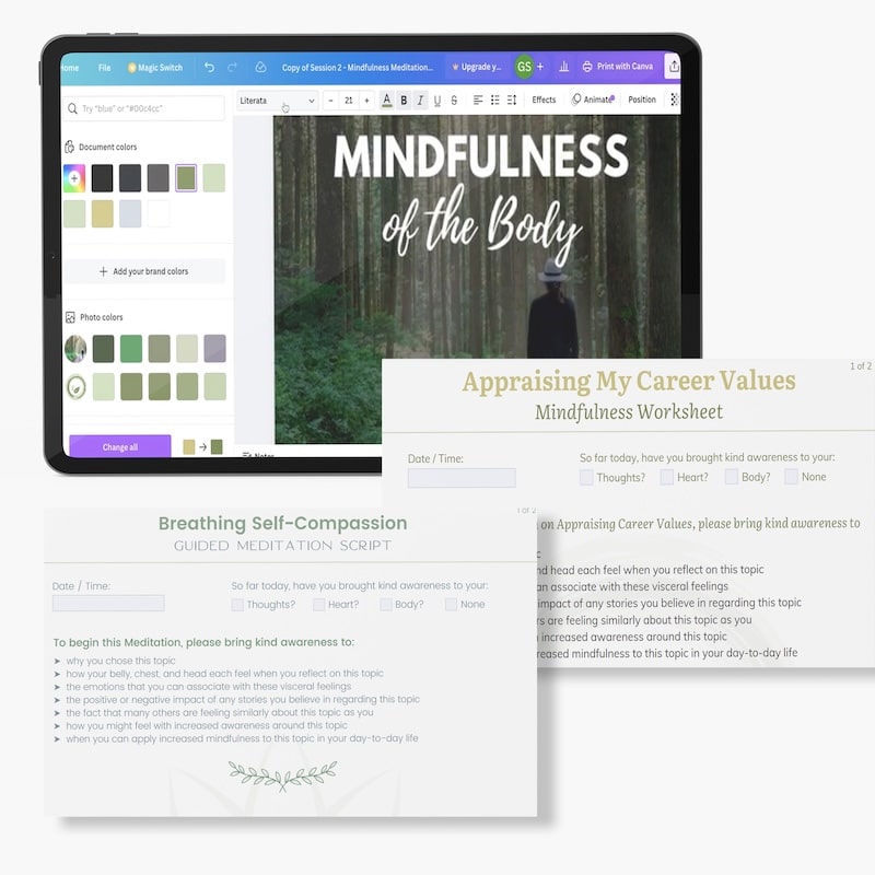 Customizable Mindfulness Teaching Resources