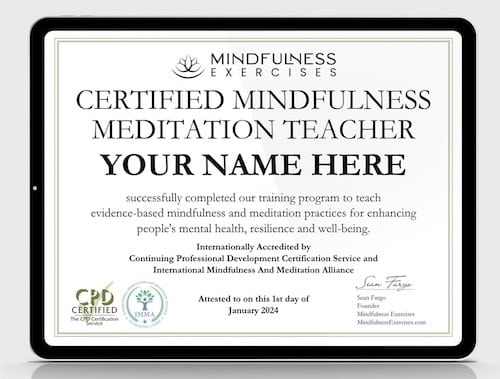 certification, Mindfulness Meditation Teacher Certification