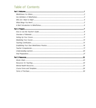 , Brandable Mindfulness Meditation Curriculum