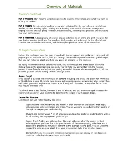, Brandable Mindfulness Meditation Curriculum
