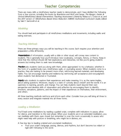, Brandable Mindfulness Meditation Curriculum